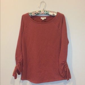 LOFT Pullover with Bunched Sleeves